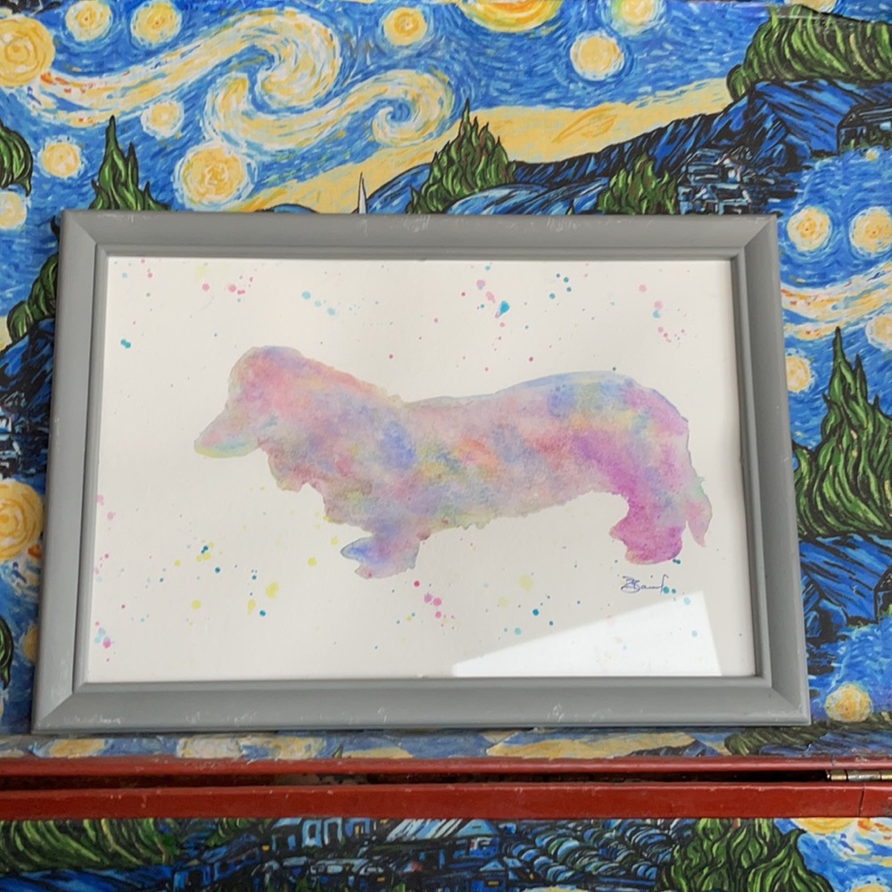 Dachshund Watercolor Painting